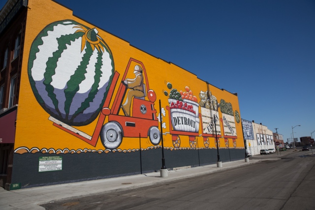 Mural by Poolocck, restored by V and other Detroit artists, Eastern Market, Detroit Photograph: © J. Ashley Nixon